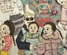 写真から、八切りサイズのコラージュ原画を制作します 写真10枚＋アイテム3点まで／存在感のある一枚にまとめます イメージ3