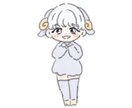 シンプルなデフォルトまた等身大のアイコン描いてます ふわふわかわいいシンプルなアイコン イメージ4