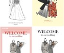 写真をそのままシンプルPOPな線画イラストにします 家族 カップル ウェディング 友達 記念日 プレゼントに イメージ8