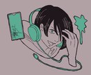 色数限定でおしゃれな人物イラスト描きます SNS、MV・動画サムネイル、表紙、記念日イラスト等に！ イメージ8