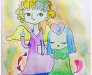 あなたと天使のイラスト描きます 天使からのメッセージもお伝えします イメージ3