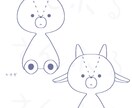 ぬいぐるみみたいな絵を描かせて下さい。ます 座っているぬいぐるみのようなイラストを描かせて下さい。 イメージ3