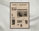 ハリーポッター新聞風のウェルカムボードを作ります 日刊預言者新聞に載りませんか？♪ イメージ1