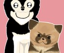 線画・事前確認あり⭐︎似顔絵描きます ほんわか・優しいイラスト(デフォルメ＆厚塗り)で表現します イメージ1
