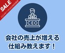 営業の仕組みが分からない社長へ営業コンサルします 経営者限定：会社の売上が増える仕組みと管理方法をお伝えします イメージ1