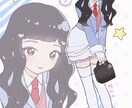 ゆるふわ・ガーリーな女の子イラストお描きします 1枚絵アイコンにも！ゆるくて優しい、等身大の女の子が得意です イメージ4