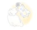 柔らかいテイストのペットイラストをお描きします ふんわり優しいタッチで可愛いイラストに仕上げます イメージ6