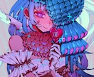 可愛い女の子のイラストを描かせていただきます 可愛い・ちょっと不気味な雰囲気のイラストが得意です イメージ5