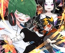 歌みた・配信サムネ用イラスト／商用利用OK描きます 印刷技能士クリエイターが可愛い&かっこいいイラスト描きます イメージ2