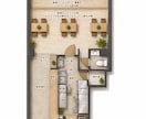 一級建築士が店舗のレイアウト図面作成します 限られた面積でも席数・動線を考えた最適プランを作成します！ イメージ5
