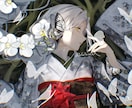 商用可︎︎⟡キラキラ透明感のある人物+背景描きます 配信、アイコン、イベント等、目を引くイラストをご希望の方に！ イメージ6