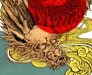 迫力ある龍の和風イラストを描きます 日本画 御朱印 ラベル 浮世絵 グッズ 看板ジャケット　和風 イメージ3