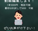 動画編集します 動画編集します！1本5000円〜（初回3000円〜） イメージ1