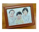 手描き水彩で温かい似顔絵をお描きしいたします プレゼントにも大人気☆2Lサイズ イメージ6
