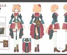 三面図制作します 既存デザインでもキャラデからでもOK！ イメージ1