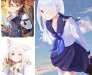 可愛いキャラクターイラスト制作いたします アイコン、キャラデザ、一枚絵、淡い色合いで可愛く仕上げます イメージ3