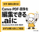 Canva・PDF・画像を編集できるaiに整えます 文字や価格を直せるデータへ。購入前に対応範囲をご案内 イメージ3