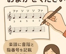 楽譜に音階(ドレミ)ふります 譜読みが不安な音楽初心者さん、お子さんの宿題習い事の確認に イメージ1