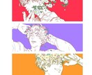 シンプルな人物＋花のイラストを描きます 1枚のイラストに物語を詰め込みます イメージ2