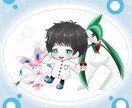 あなたのミニキャラと相棒をイラスト化します ゲーム用SNSアイコンとして使用できるミニキャラを描きます イメージ3