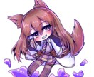 可愛いディフォルメイラスト描きます 髪がつやつやのデフォルメ（全身）イラストを描きます イメージ3
