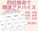 運氣のタイミングを【霊視と四柱推命鑑定】します 運勢の流れを知って、就職、転職、結婚、離婚を行いましょう！ イメージ1