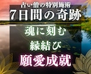 徹底7日間♦停滞する愛を動かし未来を劇的に変えます 【愛縁封入】お相手様の心を鷲掴み、溺愛されたい貴方へ イメージ1