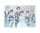 手描きの温かい似顔絵を水彩でお描きします 還暦祝いや米寿祝い、ウェディングにおすすめです(A4サイズ) イメージ4