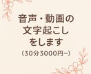 音声・動画の文字起こしをします 丁寧で正確な文字起こしを行います イメージ1