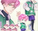 中性的な少年。SDキャラ付いてます TRPGや配信で使えるキャラクターイラストです イメージ1