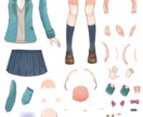 Live2D用イラストを制作します パーツ分け込み！Live2D用イラストをお作りします イメージ6