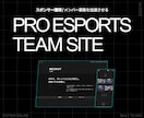 Esportsチーム向けサイト作ります 【先着3名】eスポーツチームのHP制作！スポンサー獲得対策 イメージ1