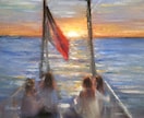 印象派のようなタッチのプロの画家が油絵を制作します サイズ:F4/表紙絵/額付/お部屋やオフィスに飾る絵/贈答品 イメージ1