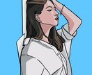 写真を元にアニメ塗りで人物イラストを作成します ハッキリとした画風が好みの方にお勧めです。 イメージ2