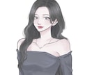 韓国風｜クールで綺麗めな女の子イラスト描きます 可愛いだけじゃ物足りない。クールなイラストを探している貴方へ イメージ3