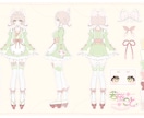 可愛い・綺麗な女の子のキャラクターデザイン承ります 3面図、コテシ等にも対応しております！ イメージ2