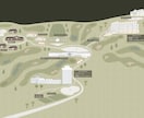ご希望のテイストでイラストマップ・地図作成します イメージに合った地図のテイストについてご相談ください イメージ4