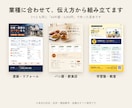 集客チラシを、誰に届けるかから考えて作ります 見た目より先に、伝える中身を一緒に考えます イメージ2