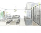 優しく暖かいイテンリアパース描きます パース練習中のため金額は相談可能です イメージ1