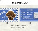 唯一無二のペット名刺制作します おしゃれPOPでかわいい名刺！100枚印刷送料込み イメージ4