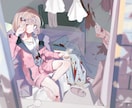一枚イラストを制作します 背景+人物のかわいいイラスト制作承ります イメージ5