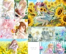 キラキラかわいい透明感溢れるイラスト描きます グッズや配信・動画用等様々な用途に合わせて制作します！ イメージ5