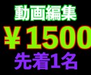 先着１名★1500円で動画編集します ココナラ初心者で流れ確認のため、格安で動画編集します！ イメージ1