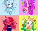 SNS用デフォルメキャラクターイラスト制作します 2.5〜4頭身デフォルメキャラクターイラストを制作承ります。 イメージ2