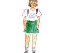 全身、立ち姿をかわいくイラストにします 雑誌などで活躍中のイラストレーターがイラストを描きます イメージ3