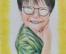 手描き色鉛筆で家族・子どもの優しい似顔絵描きます 大切な思い出の一コマを心を込めて丁寧に手描きします。 イメージ2