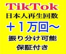 TikTok日本人再生回数1万回以上宣伝します 複数動画振り分け可能/保証付き/ティックトック/いいねも！ イメージ1
