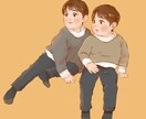 柔らかい雰囲気でお子様の似顔絵アイコン描きます アイコンや記念にぴったり◎優しいタッチで可愛く描きます イメージ3