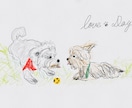 愛犬のイラスト作成受付してます 私の画力範囲での動物受付可能です。 イメージ2