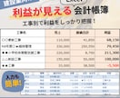 建設業向けExcel帳簿｜すぐに使える状態にします 面倒な工事登録や科目設定を代行！届いたその日から入力可能です イメージ2